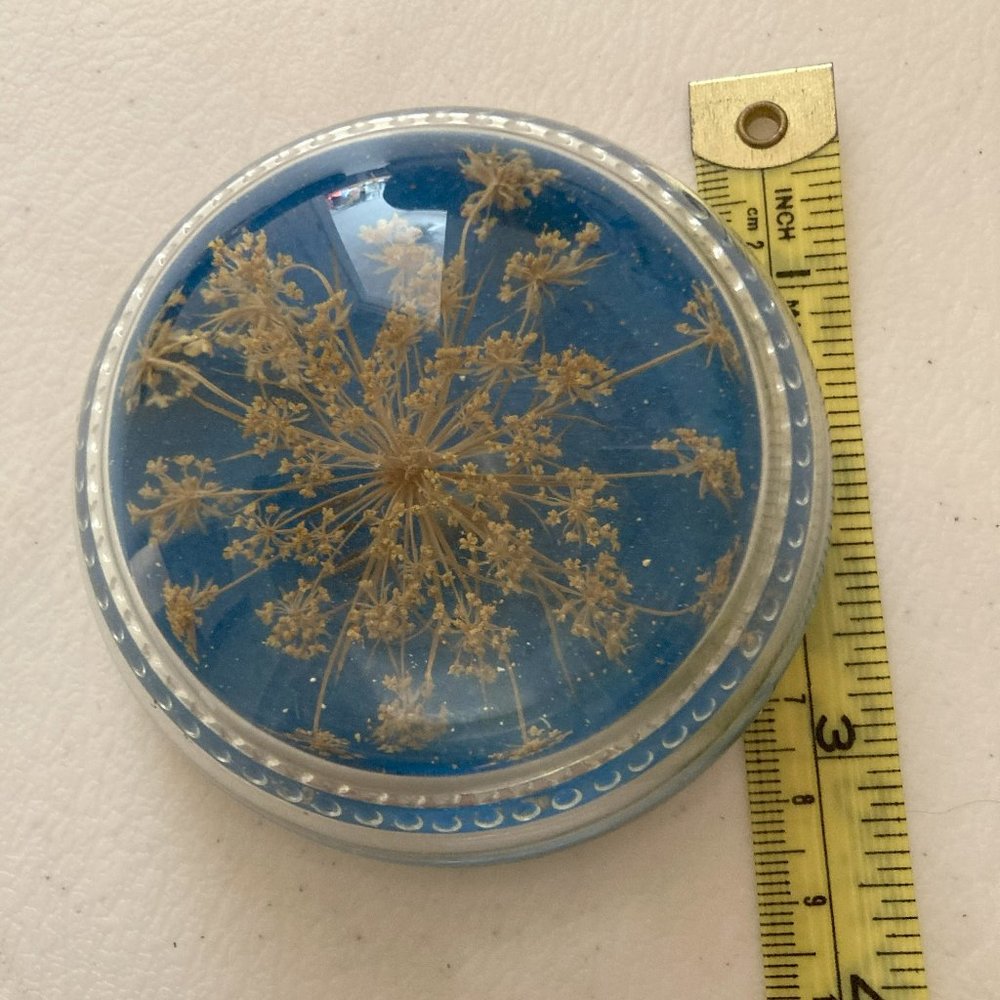 Vintage Dried Flower Paperweight